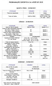 PROGRAMAÇÃO ESPORTIVA APCEF/SP 2013