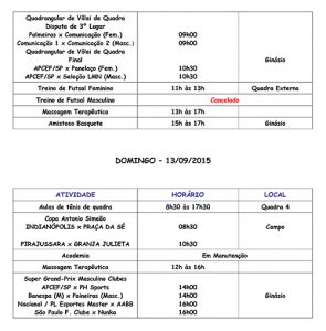 PROGRAMAÇÃO ESPORTIVA APCEF/SP 2013