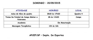PROGRAMAÇÃO ESPORTIVA APCEF/SP 2013