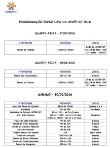 PROGRAMAÇÃO ESPORTIVA APCEF/SP 2013
