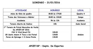 PROGRAMAÇÃO ESPORTIVA APCEF/SP 2013