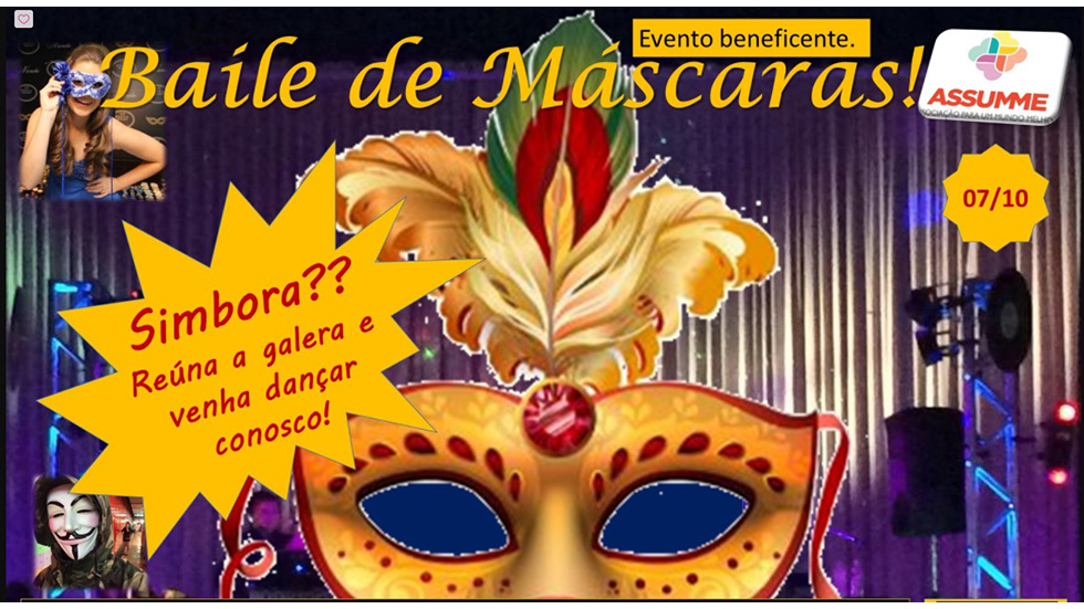 Baile de Máscaras beneficente ocorre dia 7 no clube