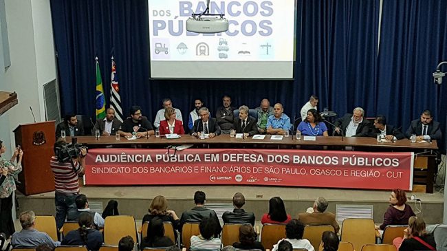 Hoje tem audiência em defesa dos bancos públicos em Amparo e Cordeirópolis
