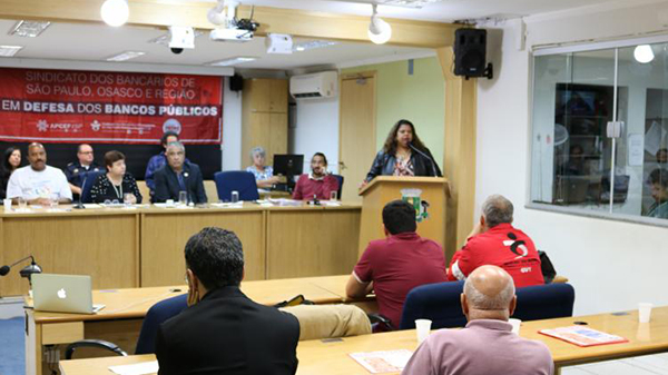 Audiência em defesa dos bancos públicas chega a Osasco