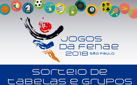 Sorteio de grupos e tabelas dos Jogos da Fenae 2018 será realizado na próxima terça