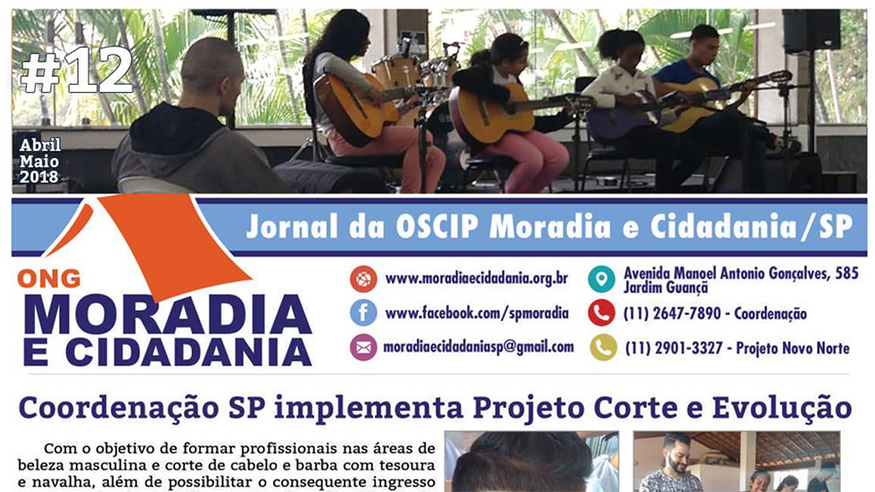 Confira edição do jornal da ONG Moradia e Cidadania