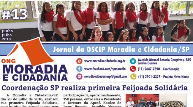 Confira edição do jornal da ONG Moradia e Cidadania