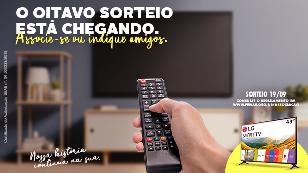 Novo sorteio da campanha de associação acontece dia 19