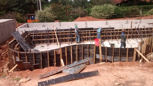 Avançam as obras da nova área de lazer do clube em Bauru