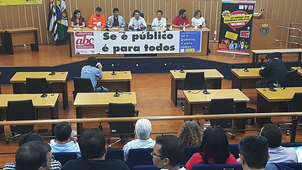 Audiência sobre a importância das empresas públicas ocorre dia 17 em São Bernardo