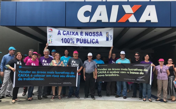 Atividades em Goiás marcam lançamento de campanha  pela Caixa pública e frente parlamentar contra privatizações