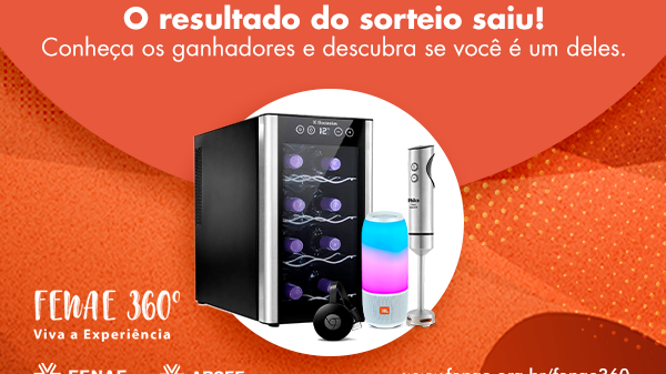 Contemplados sete empregados Caixa no 3ª sorteio da campanha de associação Fenae 360°