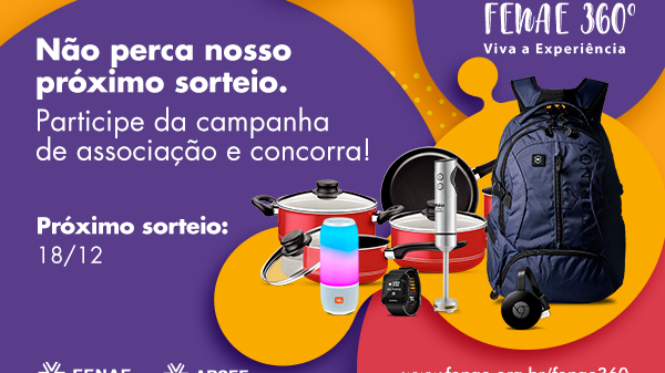 Nesta quarta-feira tem sorteio; participe da campanha Fenae 360° e gere números da sorte