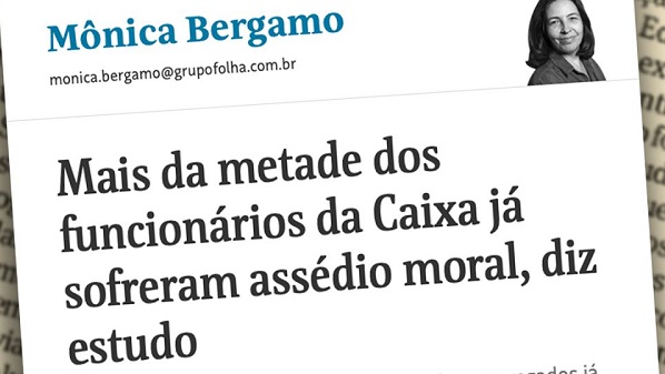 Mônica Bergamo divulga pesquisa sobre saúde mental dos empregados da Caixa