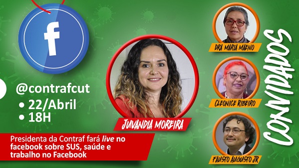 Presidenta da Contraf fará live no Facebook sobre SUS, saúde e trabalho
