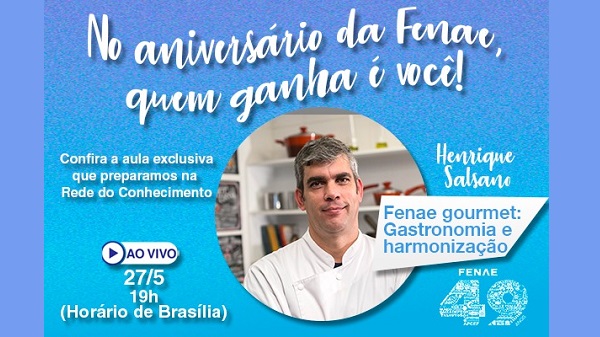 Aula ao vivo oferece prática de gastronomia na Rede do Conhecimento
