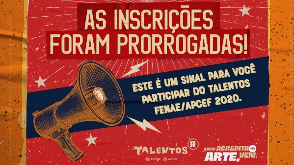 Inscrições do Talentos Fenae/Apcef 2020 seguem até 21 de junho