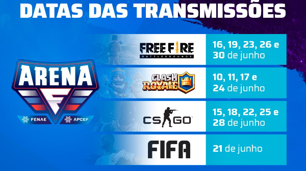 Transmissões ao vivo do Arena Fenae agitam os gamers