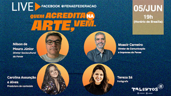 Talentos Fenae/APCEF 2020: assista live sobre foto e filme