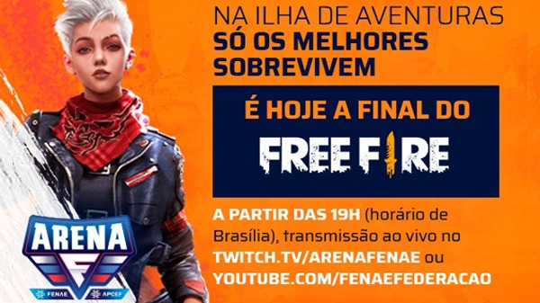 Grande final do Free Fire, nesta terça-feira (30), encerra o torneio on-line Arena Fenae/Apcef