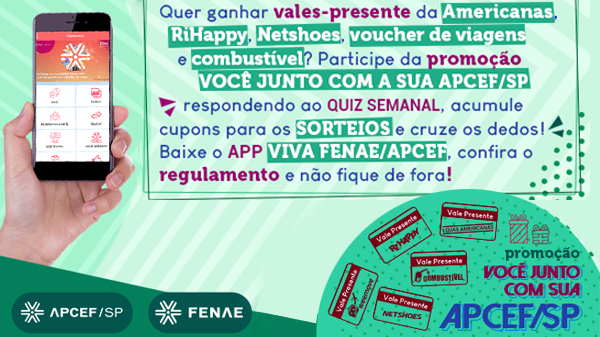 Muitos prêmios foram sorteados na promoção Você Junto com a sua Apcef/SP