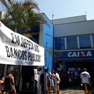 Apcef/SP e Sindicato realizam ato em Taboão da Serra para reforçar a importância da Caixa para a população