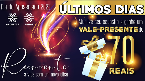 Prazo para aposentado atualizar o cadastro e ganhar vale-presente termina dia 31