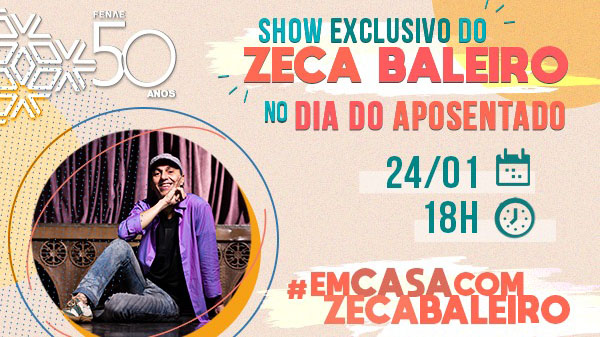 Fenae e Apcefs comemoram o Dia do Aposentado com live exclusiva de Zeca Baleiro