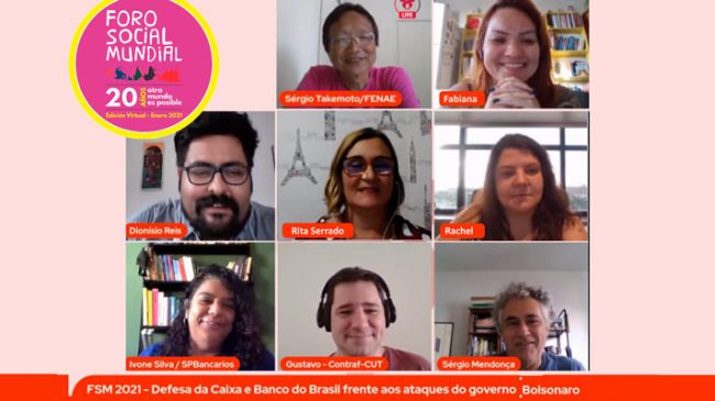 Fórum Social Mundial: Fenae e entidades debateram a importância dos bancos públicos