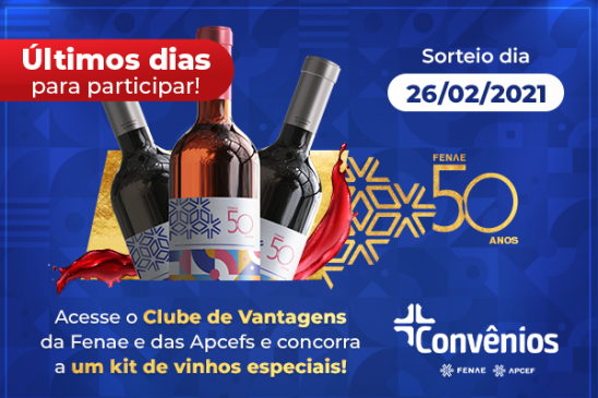 Últimos dias para concorrer ao sorteio de fevereiro no portal de convênios da Fenae e das Apcefs