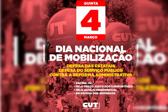 Ação Solidária vai marcar Dia Nacional de Mobilização em Defesa das Estatais e contra a Reforma Administrativa nesta quinta (4)