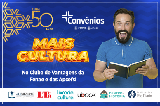 Livros, produtos de papelaria e cursos com descontos de até 30% na plataforma de convênios da Fenae