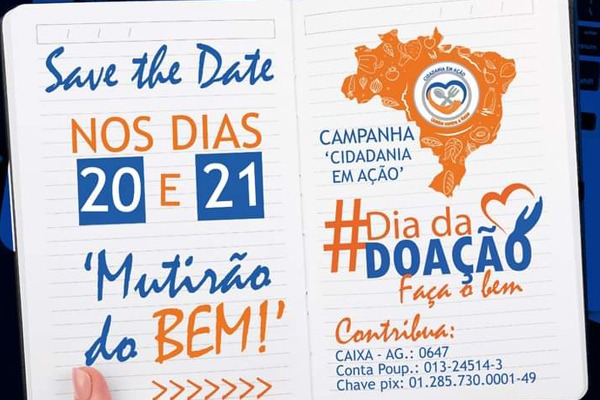Campanha Cidadania e Ação: participe do “Mutirão do Bem”, em 20 e 21 de maio