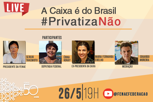 Eduardo Moreira apresenta live da Fenae em defesa da Caixa pública para todo o Brasil
