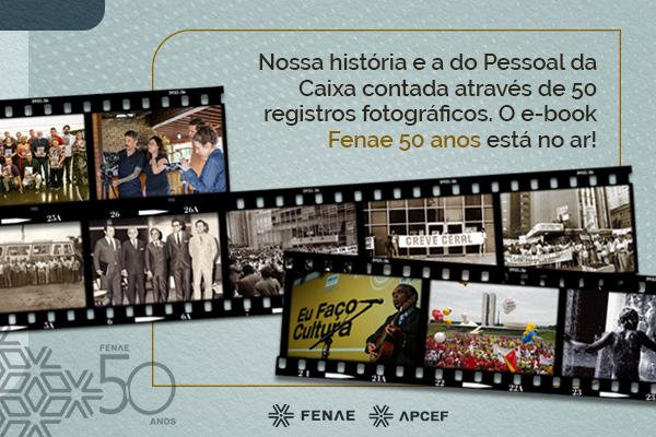 E-book com fotos históricas conta a trajetória dos 50 anos da Fenae