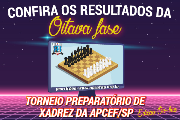 Oitava fase do Torneio de Xadrez foi encerrada em 13 de junho. Confira os resultados