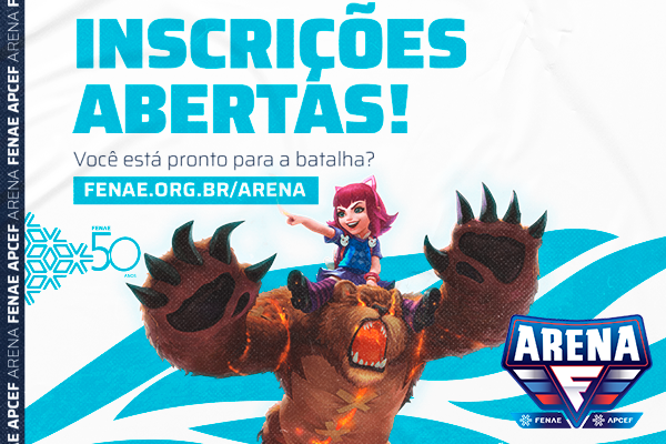 Inscrições para a 2ª temporada da Arena Fenae começam hoje (30/7)