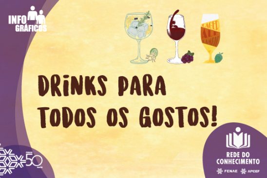 Drinks: infográficos da Rede do Conhecimento trazem três opções para você saber mais