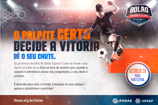 Bolão Esporte Clube Fenae/Apcefs: primeiros desafios já estão no ar para receber palpites