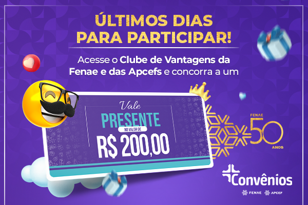 Últimos dias para participar do sorteio do mês dos pais na plataforma de Convênios