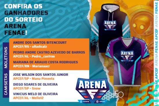Participou da Arena Fenae? Confira se você está entre os sorteados
