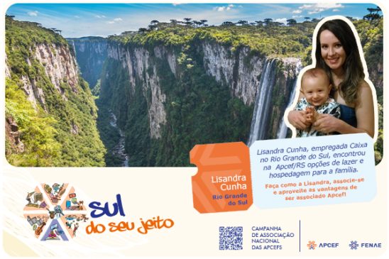 Apcef do seu jeito: “minha motivação foi buscar opções de lazer para meu filho”, revela associada da Apcef/RS