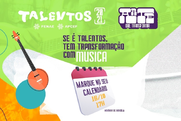 Talentos Fenae/Apcef 2021: live da premiação de música, neste sábado (16), encerra a etapa estadual