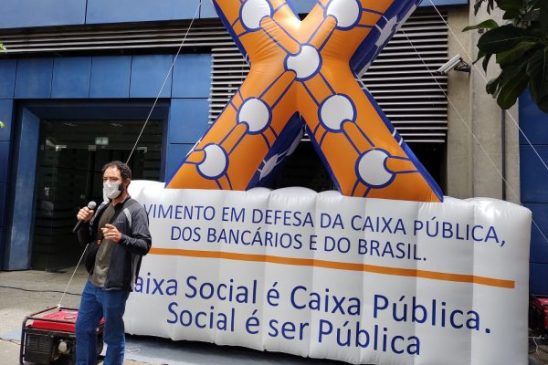 Manifestações denunciam descaso da direção da Caixa com a saúde dos empregados e clientes
