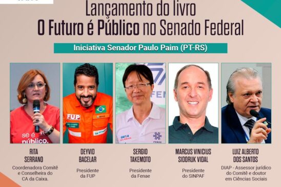 Lançamento do livro O Futuro é Público tem presença confirmada de conselheiros eleitos e presidentes de Federações