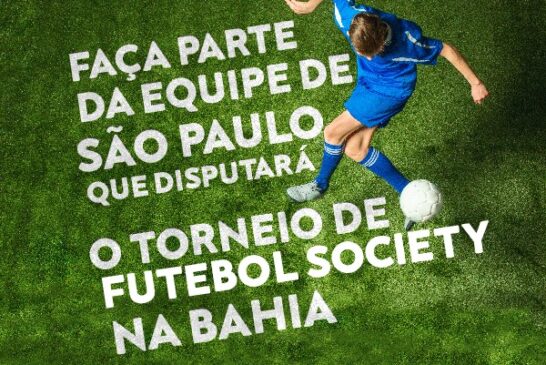 Faça parte da equipe de São Paulo que disputará o Torneio de Futebol Society na Bahia
