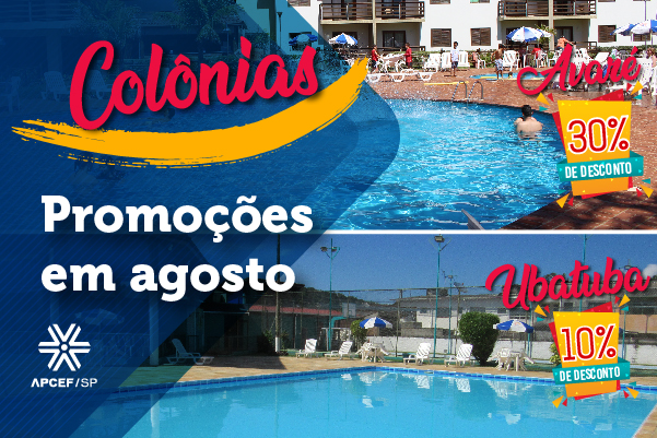 Tem desconto nas diárias para hospedagens em agosto em Avaré e Ubatuba