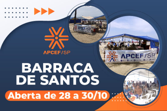 Barraca na praia do Gonzaga estará aberta de 28 a 30 de outubro