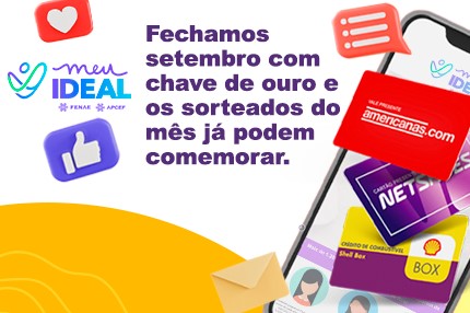 Confira os sorteados de setembro do Meu Ideal