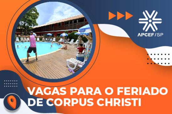 Que tal curtir o feriado de Corpus Christi nas Colônias da Apcef? Faça agora mesmo sua reserva
